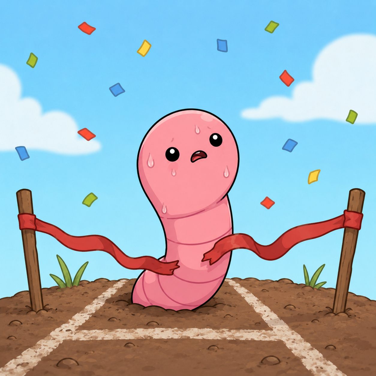 WORM crossing a finish line